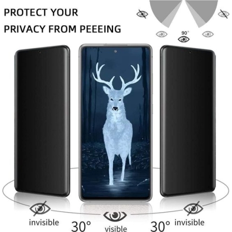 Samsung S21 Plus Screenprotector Anti Spy tempered glass - Galaxy S21 Plus Privacy Screenprotector