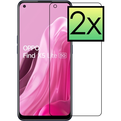 OPPO Find X5 Lite Screenprotector Tempered Glass Gehard Glas Beschermglas - 2x