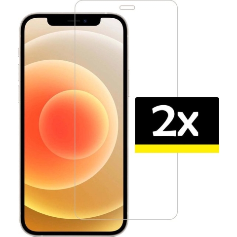 iPhone 12 Screenprotector Glas Tempered Glass Volledig Bedekt - 2 Stuks