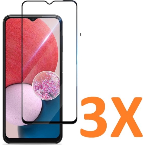Volledige dekking Screenprotector Glas - Tempered Glass Screen Protector Geschikt voor: Samsung Galaxy A23 5G A236 / A13 4G - 3x