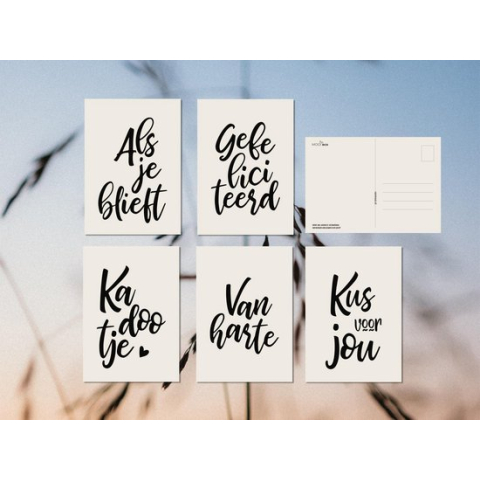 Ansichtkaarten | Duurzaam | eco tekstkaarten - set van 15 stuks A6 | PaperWise