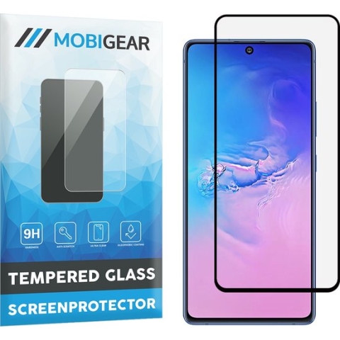 Mobigear Curved - Samsung Galaxy S10 Lite Glazen Screenprotector - Case Friendly - Zwart