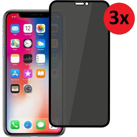 iPhone 11 - Screenprotector - iPhone 11 Privacy Screen Protector 3x Bescherm Glas