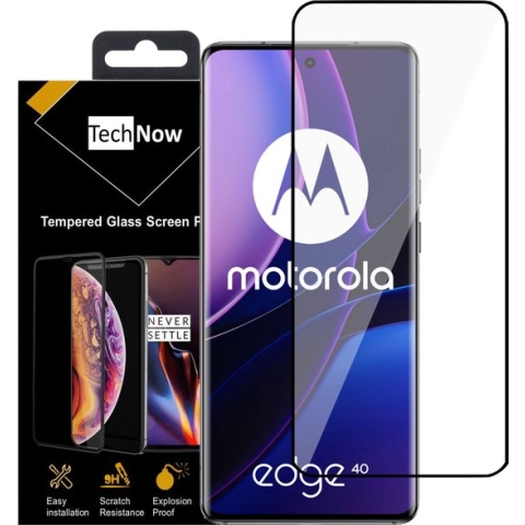 Motorola Edge 40 Screenprotector – Gehard Glas - Full Proteqt+