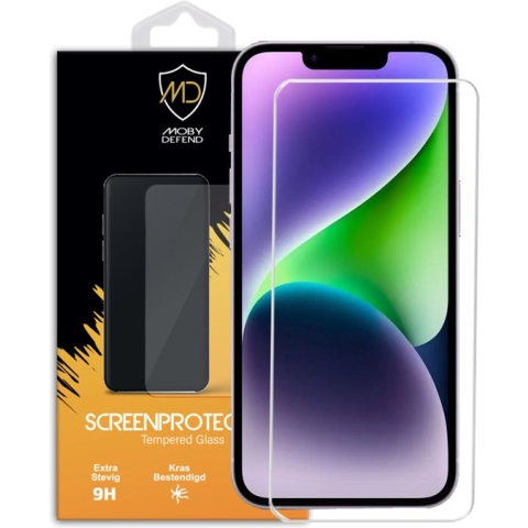 iPhone 14 Plus Screenprotector - MobyDefend Case-Friendly Gehard Glas Screensaver - Screen Protector - Glasplaatje Geschikt Voor iPhone 14 Plus
