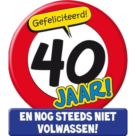Wenskaarten - 40jr verkeersbord