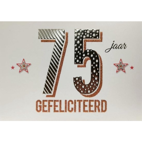 Kaart - Zizi - 75 Jaar, gefeliciteerd - ZZ35a