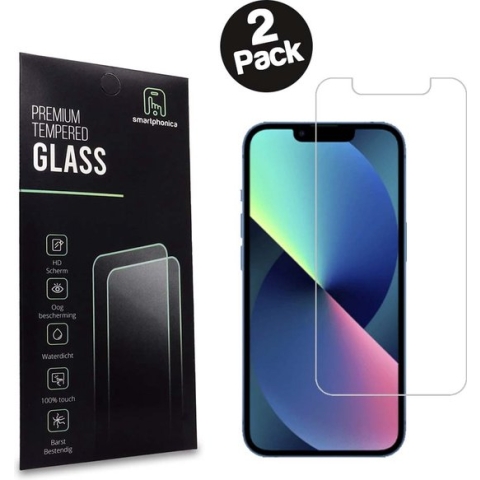 iPhone 13 PRO MAX Screenprotector Tempered Glass Met Notch - Beschermglas Voor iPhone 13 PRO MAX Met Inham - 2 Stuks - Smartphonica