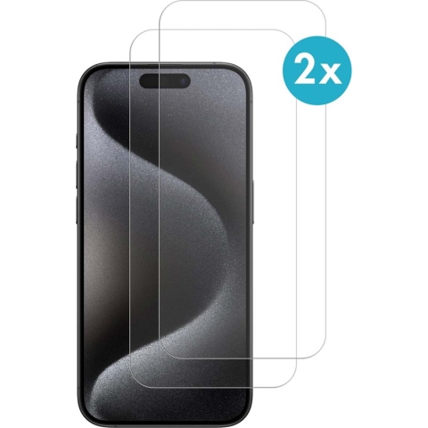Screenprotector iPhone 15 Pro - iMoshion Screenprotector Gehard Glas Duopack