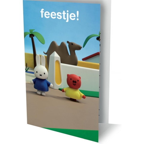 Nijntje - 6 Dubbele Uitnodigingen Met Envelop – Ik geef een feestje!