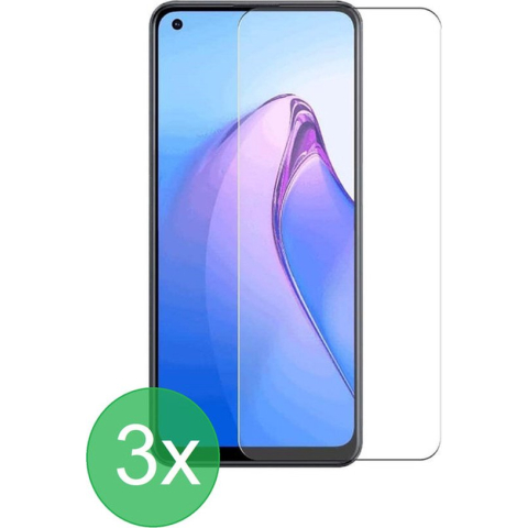 Screenprotector 3x Geschikt voor: Oppo Reno8 - screen protector - glas - bescherm - beschermglas - ZT Accessoires