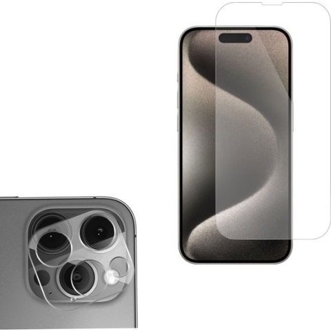 iPhone 15 Pro Screenprotector + Beschermglas iPhone 15 Pro Camera Lens - GuardCover