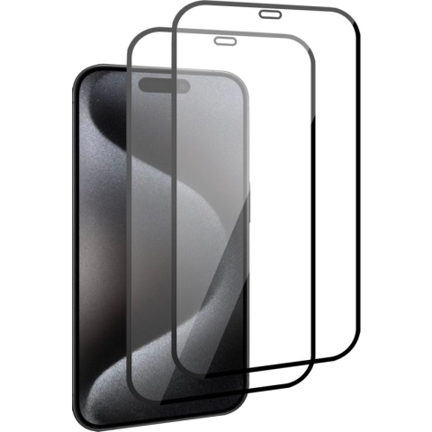 2x iPhone 15 Pro Screenprotector - Gehard Glas - Full GuardCover