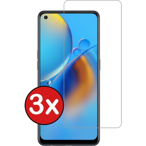 OPPO A74 Screenprotector Glas (4G versie) Tempered Glass - OPPO A74 4G Screen Protector Glas Gehard - 3 PACK
