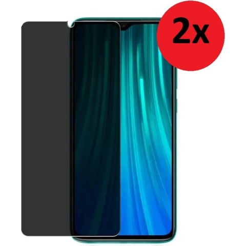 Xiaomi Redmi A1/ A2 Privacy Screenprotector - Redmi A1+/ A2+/ Poco C50 Privacy Screen protector Tempered Beschermglas 2x