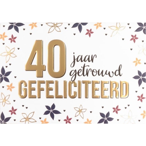 Kaart - Daisy - 40 jaar getrouwd - DSY025