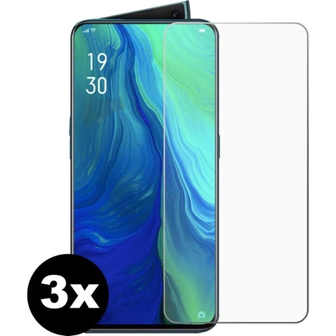 OPPO Reno 2 Screenprotector Tempered Glass Gehard Glas Cover - 3 PACK