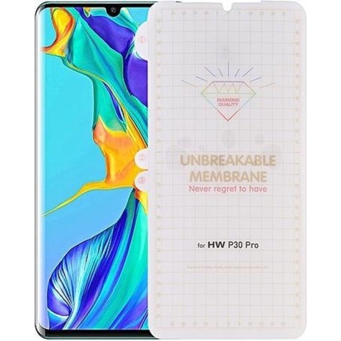 Ntech Huawei P30 Pro Diamond Film Folie Screenprotector Full-screen | Fingerprint Unlocking Transparant/Clear