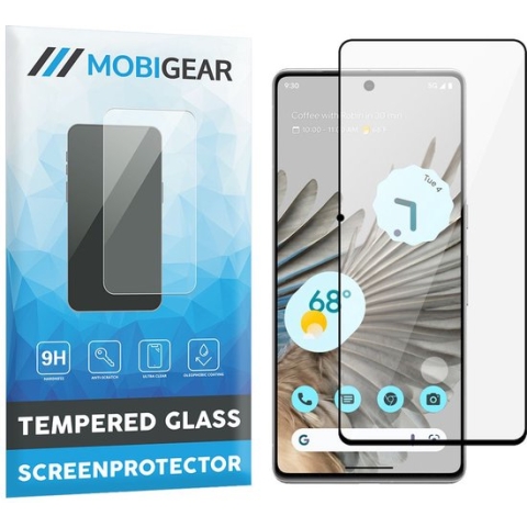 Mobigear Premium - Google Pixel 7 Pro Glazen Screenprotector Fingerprint - Case Friendly - Zwart