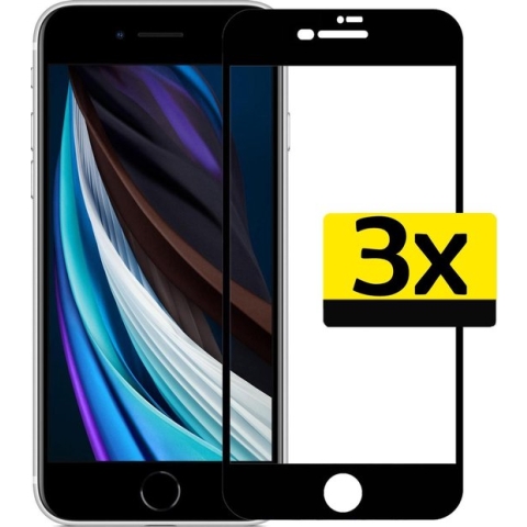 iPhone 7/8 Screenprotector Bescherm Glas 3D - iPhone 7/8 Screen Protector Glas Extra Sterk - 3 Stuks