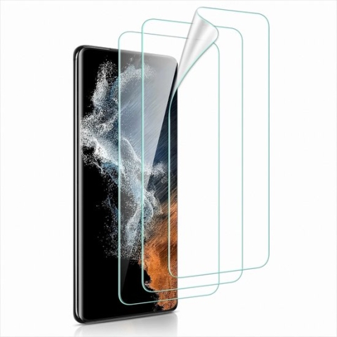 ScreenSafe High Definition Hydrogel screenprotector Samsung Galaxy S22 Ultra Slagvast / Anti-Blue Light (AAA)