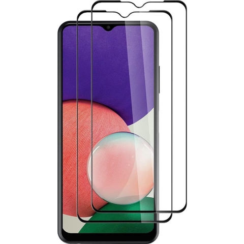 Volledige dekking Screenprotector Glas - Tempered Glass Screen Protector Geschikt voor: Samsung Galaxy A22 4G - - 2x