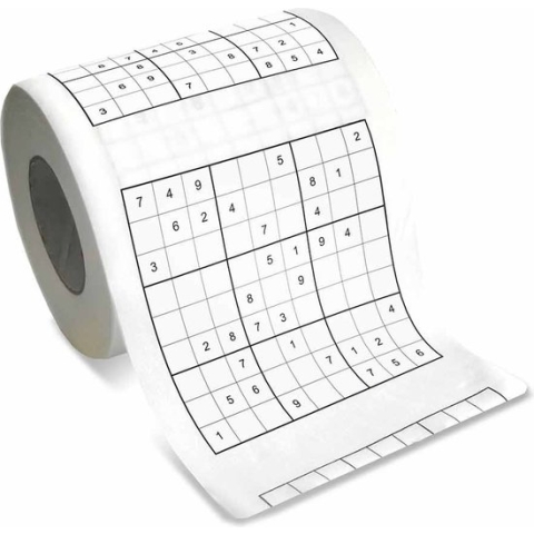MikaMax Sudoku WC Papier -  Sudoku - Iedervel een andere Sudoku - Toiletpapier - Puzzels - Puzzel