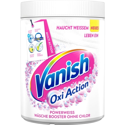 Vanish Vlekkenverwijderaar Oxi Action Poeder Wit, 880 g