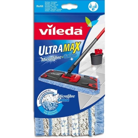 Vileda UltraMax Micro&Cotton - Systeem - Vlakke microvezelmop - Tegelvloeren