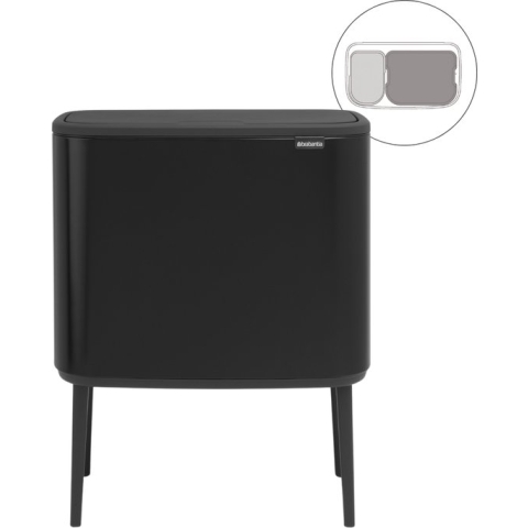 Brabantia Bo Touch Bin Prullenbak - 11 + 23 l - Matt Black