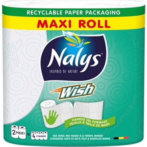 Nalys Wish Keukenpapier keukenrol Maxi - Multipak 3x 2 rollen
