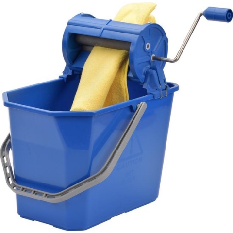 Dweilpers Professioneel - Emmer + Wringer Groot Model - Blauw