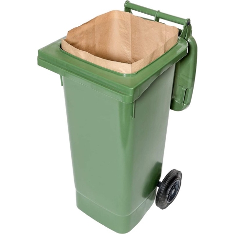 BioMat - Composteerbare containerzakken - Papier - 1 laags - 120/140 liter - 25 stuks
