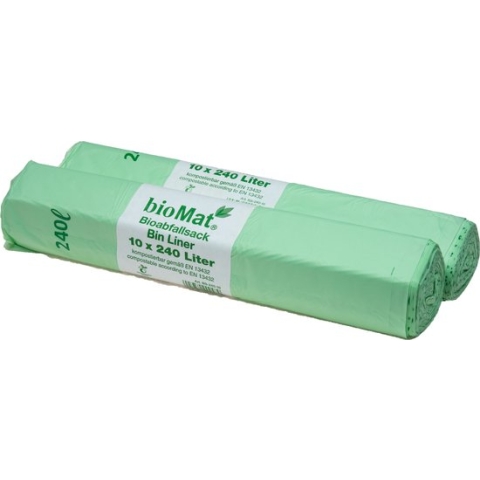 BioMat composteerbare containerzakken - 2 rollen - 10 x 240 liter - 20 zakken
