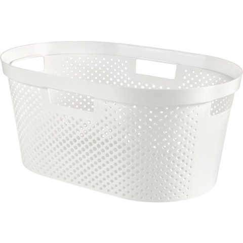 Curver - Infinity Recycled Dots - Wasmand - 40L - Wit