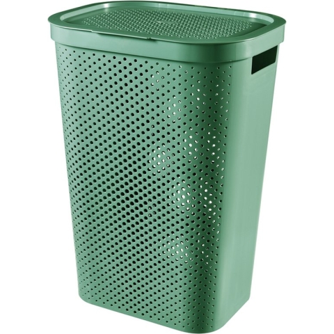 Curver Infinity Recycled Dots Wasmand met deksel - 60L - Groen