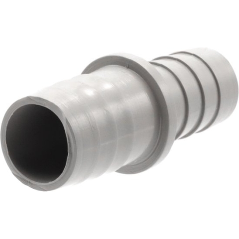 Afvoerslangverbinder recht,  19mm naar 22mm, ABS plastic