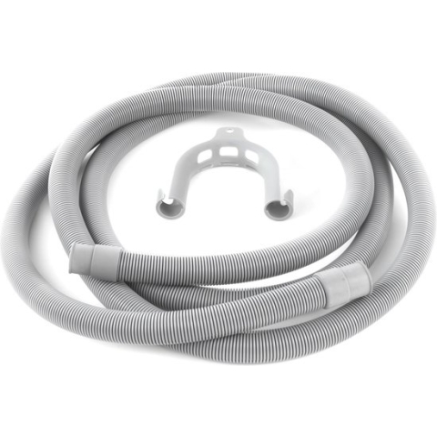 Afvoerslang wasmachine droger 19mm - 22mm, 1,5m, PVC, met bocht