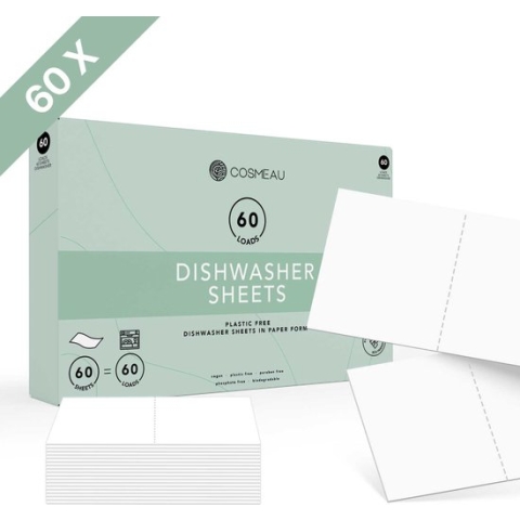 Cosmeau Vaatwasstrips 60 Beurten Vaatwastabletten Dish Detergent Sheets Eco - Cosmo Cosmea Kosmo