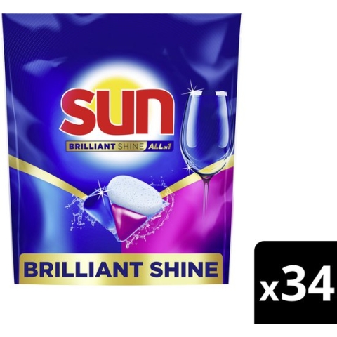 Sun Brilliant Shine All-in 1 Vaatwastabletten - 34 capsules