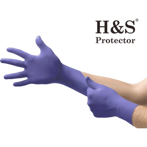 H&S PROTECTOR - Nitril handschoenen - Wegwerp handschoenen - Violet - M - Poedervrij - 100 stuks