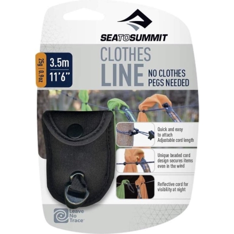 Sea To Summit Waslijn The Clothes Line 3,5 Meter Zwart