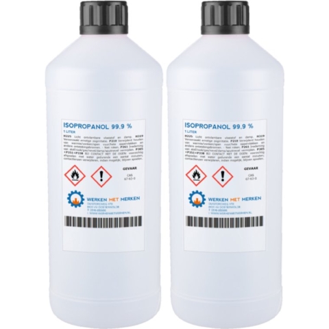 Isopropanol 99,9% Zuiver - 2 x 1 liter - IPA - Isopropyl alcohol