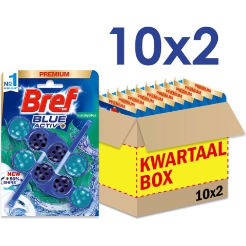 10x Bref Toiletblok Blue Activ Eucalyptus 2 stuks