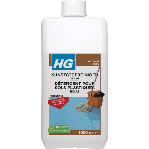 HG kunststofreiniger glans - glansherstel - geschikt voor o.a. pvc, gietvloeren en linoleum