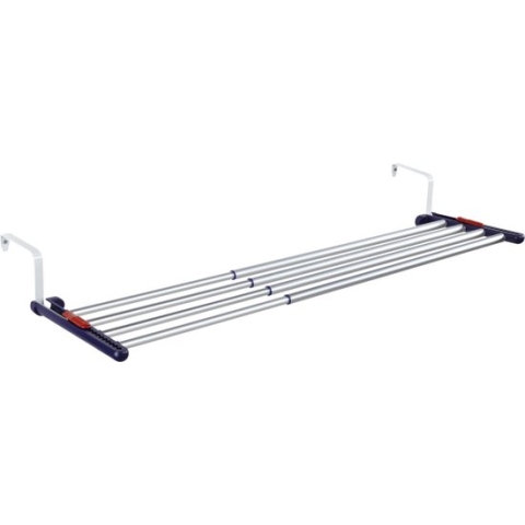 Leifheit hangdroogrek Quartett 42 uitschuifbaar - 4,2 m drooglengte - aluminium