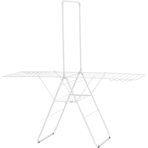 Brabantia HangOn Droogrek 25m - met Stang - Inklapbaar - White