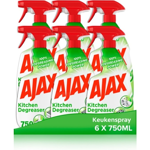 Ajax Keukenspray 6 x 750ml - Voordeelverpakking