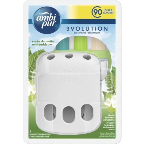 Ambi Pur Electrische Luchtverfrisser 3Volution Starterkit + Navulling Morning Dew