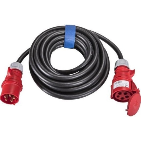 SIROX® CEE-verlengkabel 5x2,5mm², 16 A, 5 polig, 400V, 6h, zwart - 5 meter